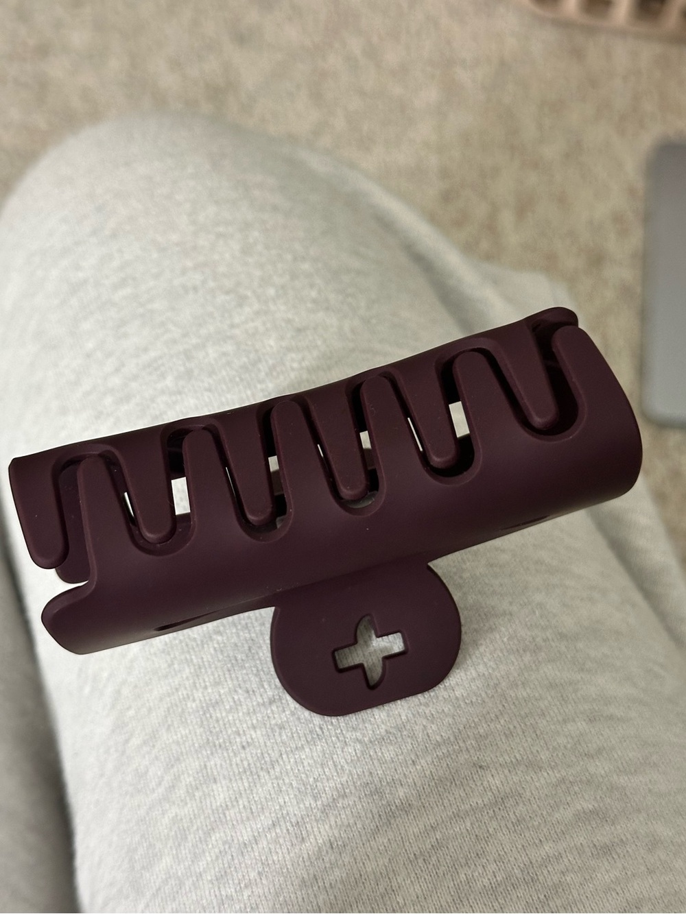FIGS Burgundy Hair Clip